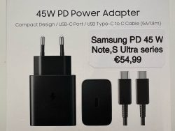 Samsung 45W Power Adapter + USB-C 5A/1m Kabel